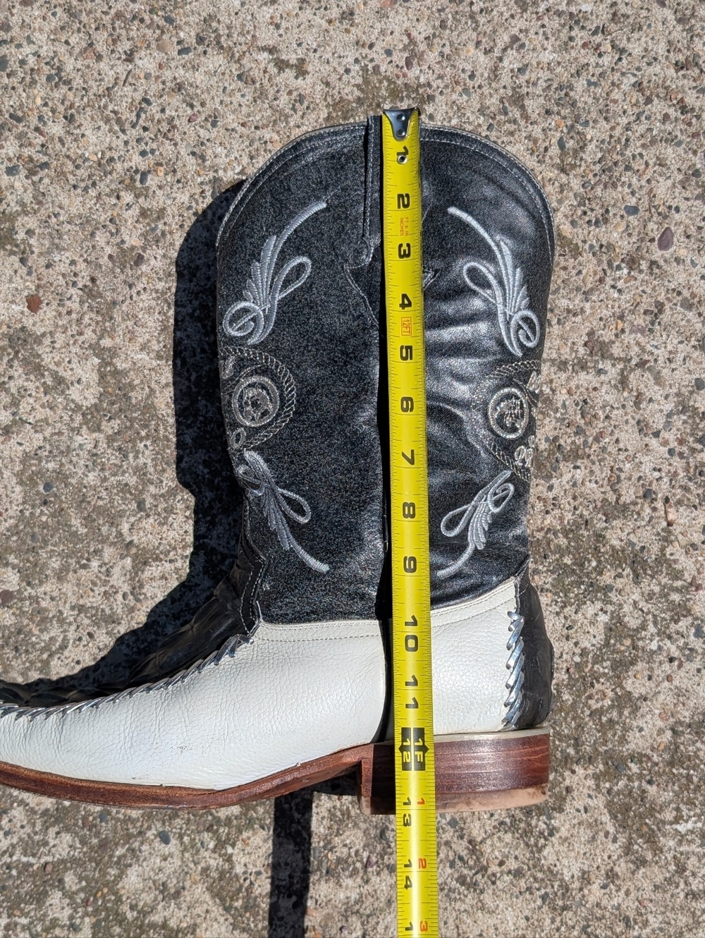 Botas Del Primo Rare Men's Leather Caiman Cowboy Boots Mexico 29 US 11/11.5 - Picture 15 of 16